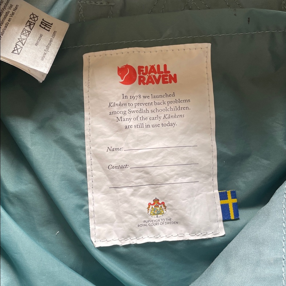 Fjallraven Kånken Light Blue Backpack - Picture 3 of 6